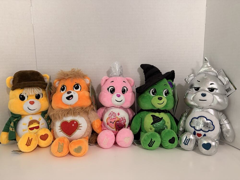 Care Bears x Wicked Fun Size Plush Set of 5 - Complete Standard Collection